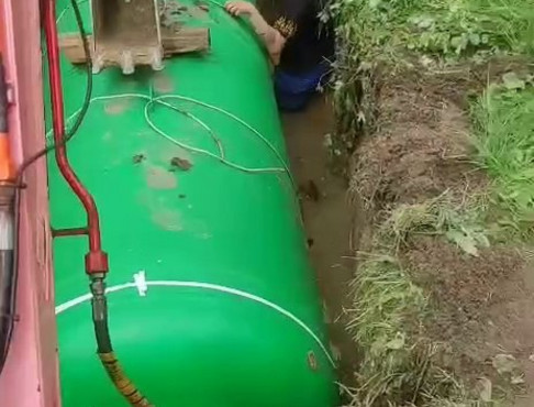 Установка газгольдера Спецгаз 4,3 куб.м. для дома